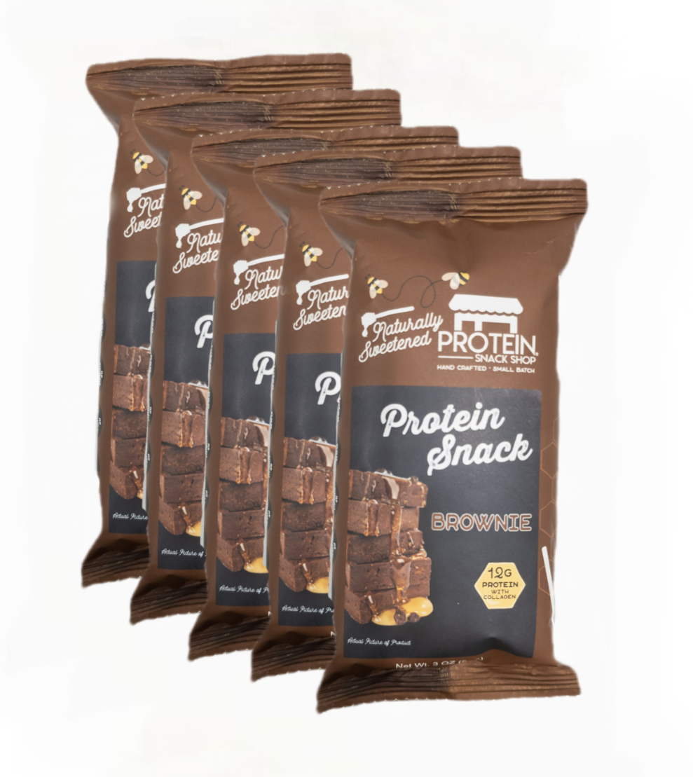 Gourmet Honey-Sweetened Chocolate Brownie Protein Snack 5-Count