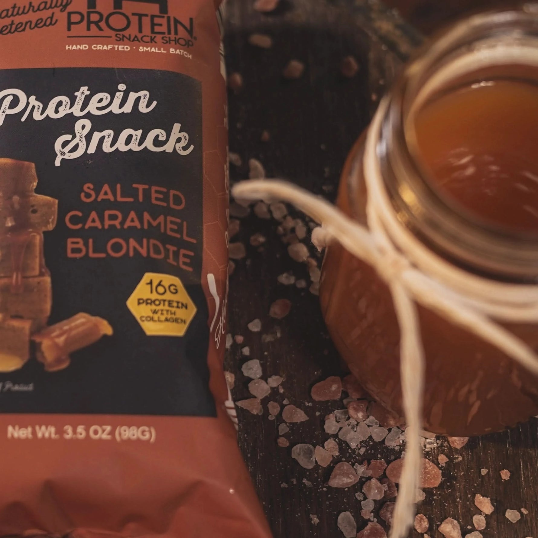 Gourmet Salted Caramel Protein Blondie Bar 5 - Pack - ProteinSnackShop