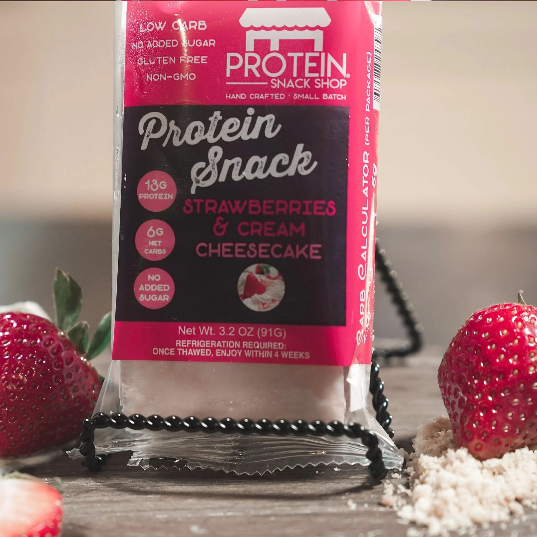 Gourmet Strawberries & Cream Cheesecake 5 - Pack - ProteinSnackShop